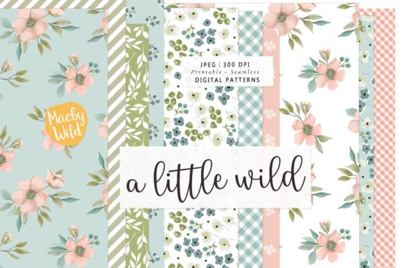A Little Wild Watercolor Patterns
