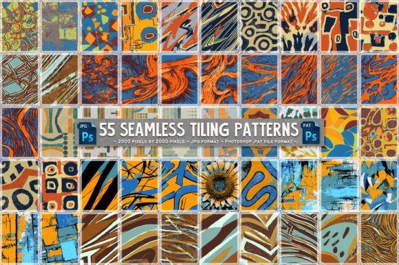 Abstract Retro Art Seamless Patterns