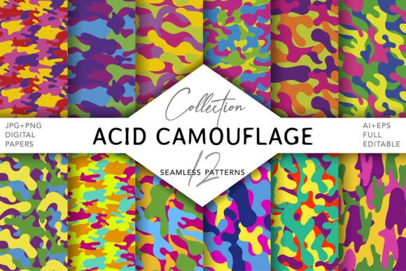 Acid Camouflage Patterns Seamless: A Modern Design Asset for Creative Professionals