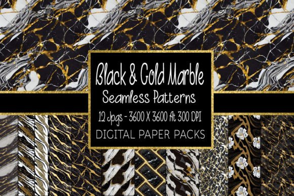 Black and Gold Marble Patterns