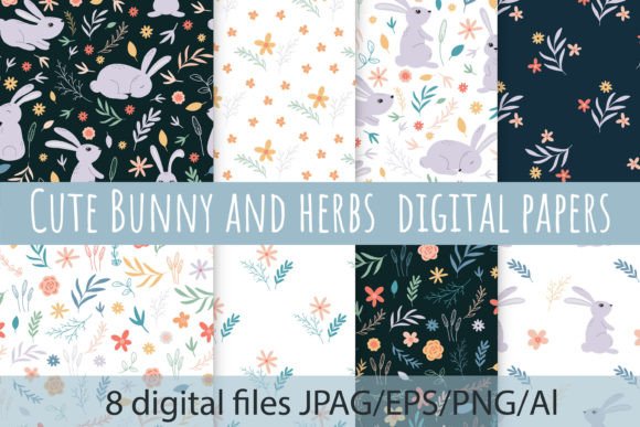 Cute Bunny Seamless Patterns: A Versatile Digital Asset for Creative Projects