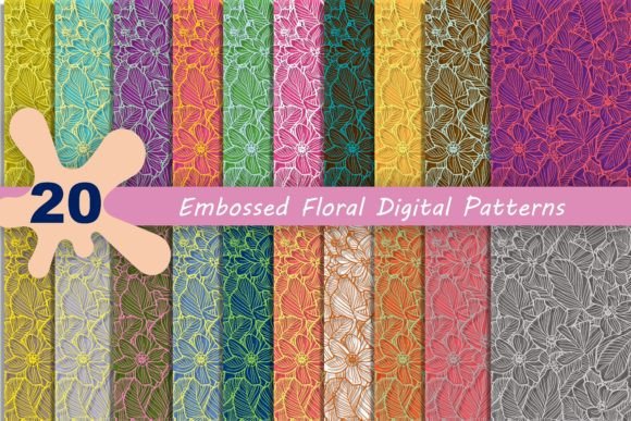 Embossed Floral Digital Patterns