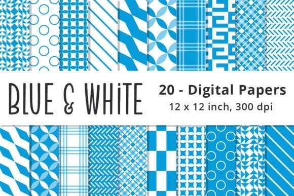 Exploring the Versatility of Blue and White Digital Paper Patterns in Modern Design