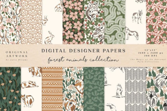 Forest Animals Seamless Patterns: A Creative Resource for Designers and Artists