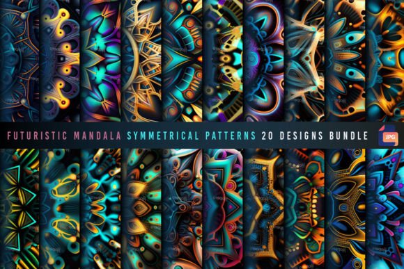 Futuristic Mandala Symmetrical Patterns