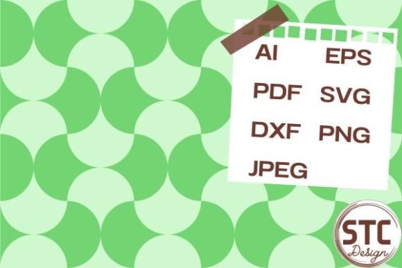 Green Tone Geometry Seamless Patterns