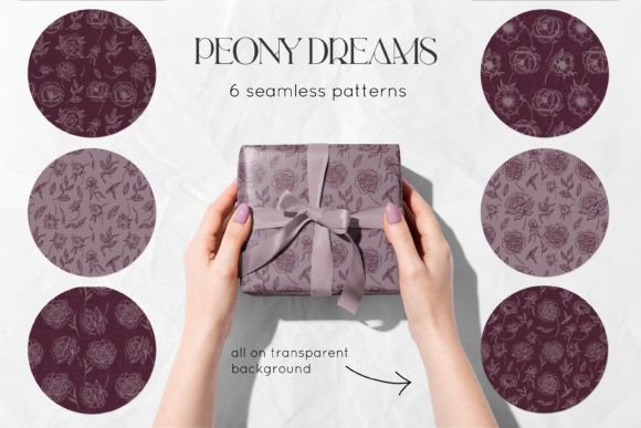 Peonies Line Art SVG Patterns for Creative Projects
