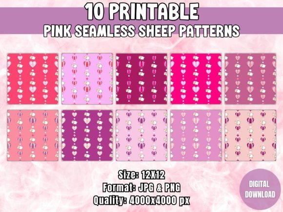 Pink Seamless Sheep Patterns: A Versatile Design Resource for Creative Projects