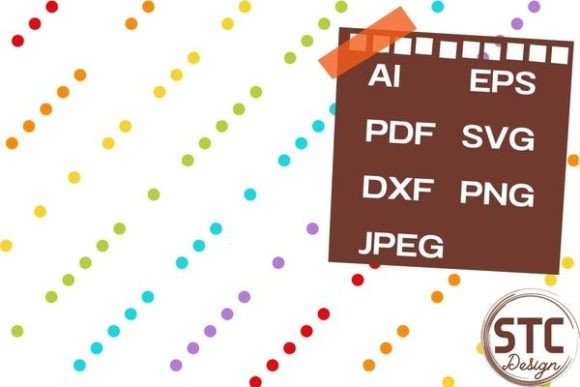 Rainbow Color Dot Digital Paper Patterns