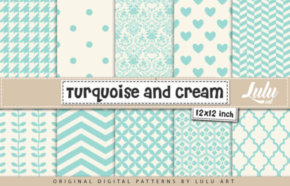 Turquoise and Cream Patterns