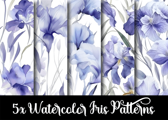 Watercolor Iris Flower Patterns: A Timeless Elegance for Modern Creative Projects